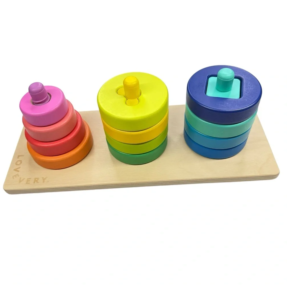 LOVEVERY Twist & Pivot Pattern Puzzle Stack toy.